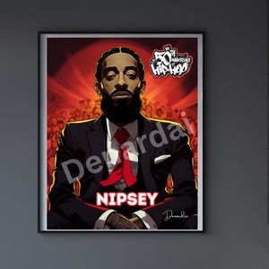 Nipsey Hussle 50th Anniversary of Hip Hop Poster Print 11x17